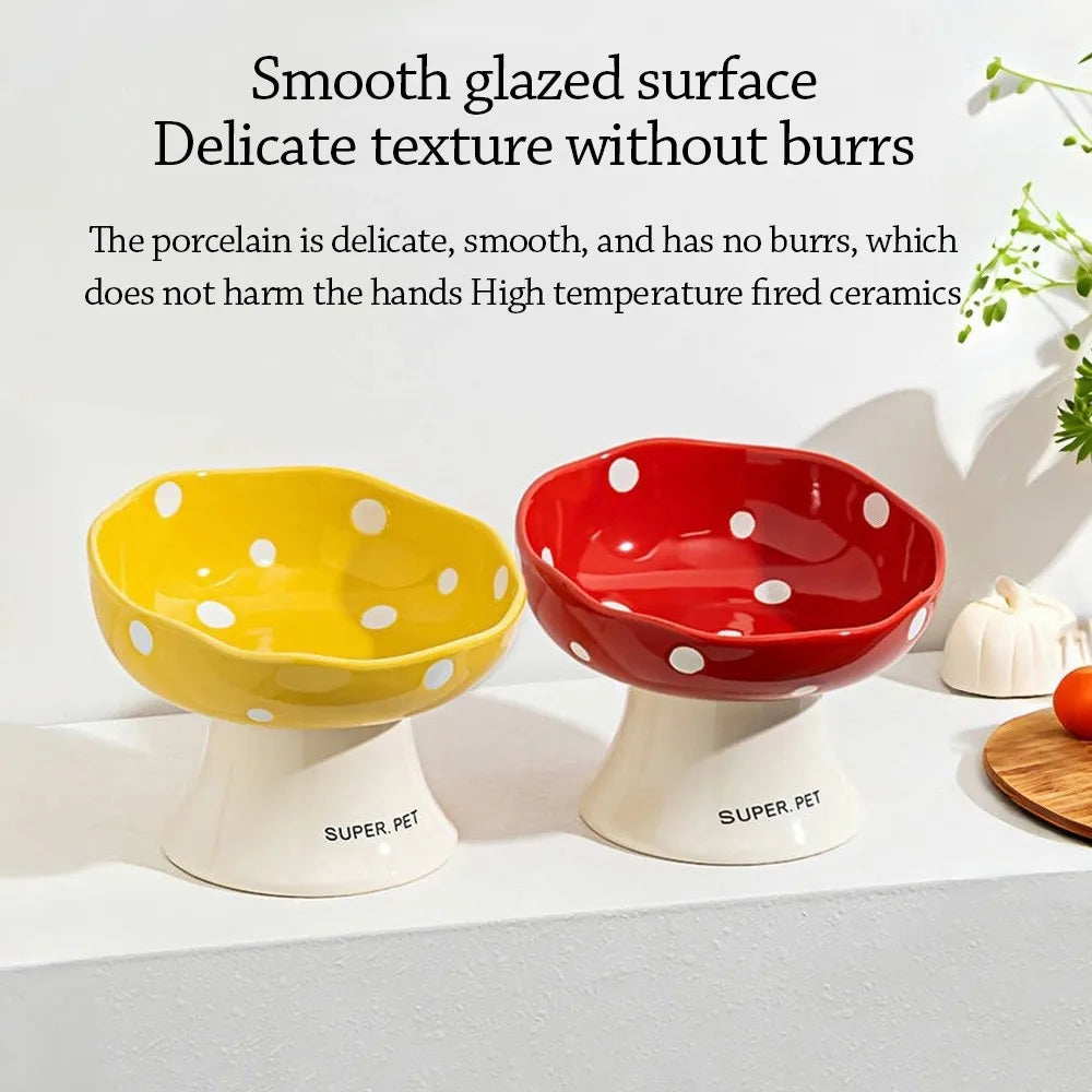 Mushroom Anti-knockover Pet Food Bowl
