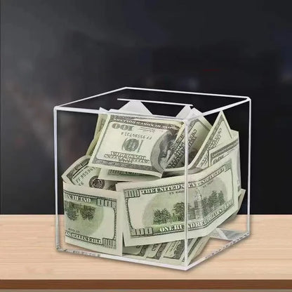 Personalized customized name transparent piggy bank, thickened acrylic material piggy bank