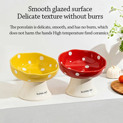 Mushroom Anti-knockover Pet Food Bowl