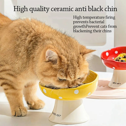 Mushroom Anti-knockover Pet Food Bowl