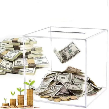 Personalized customized name transparent piggy bank, thickened acrylic material piggy bank