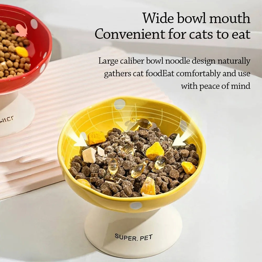 Mushroom Anti-knockover Pet Food Bowl