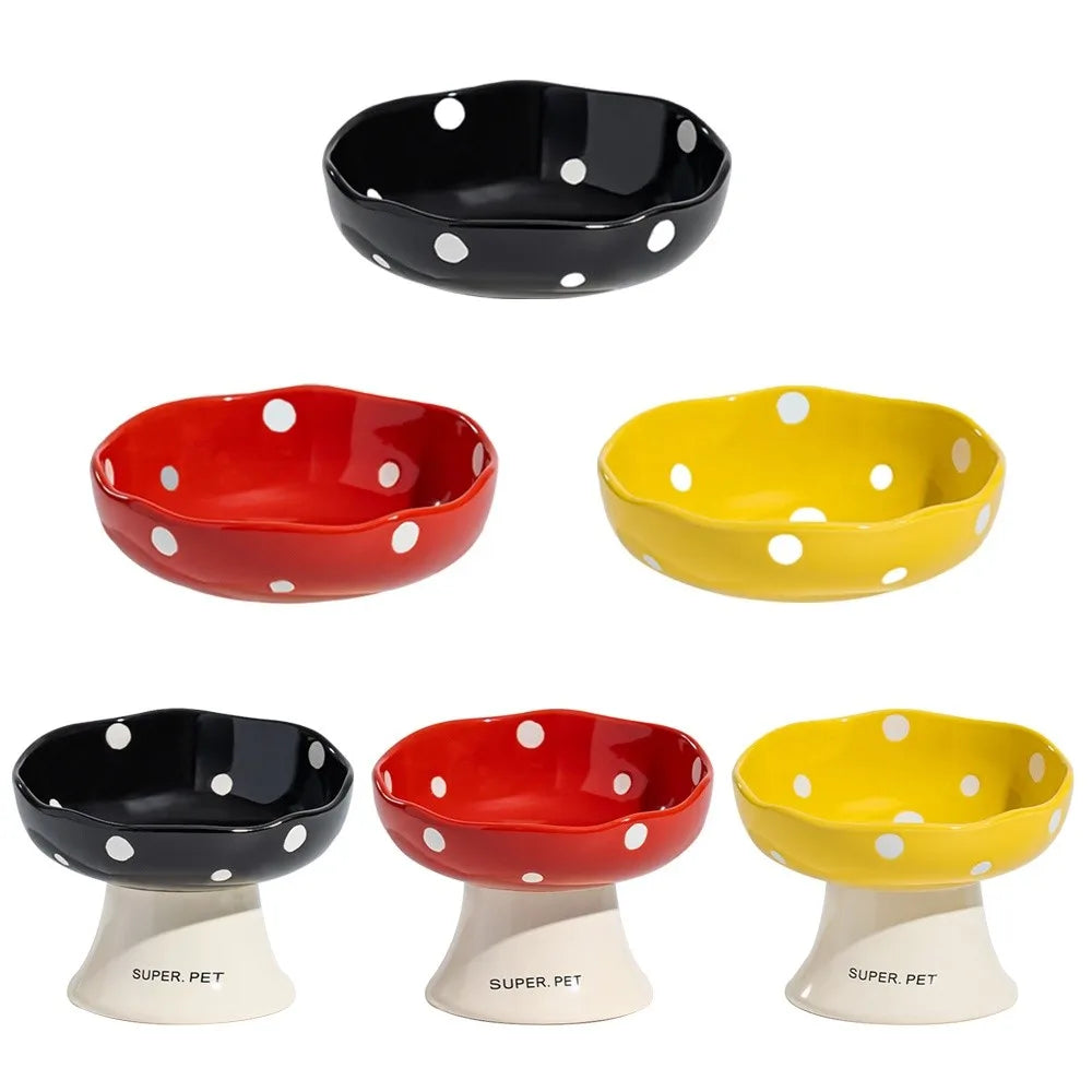Mushroom Anti-knockover Pet Food Bowl
